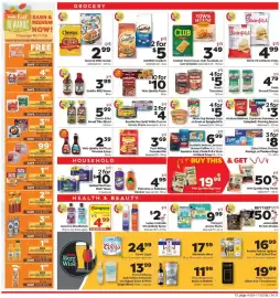 Weis Markets weekly ad week 38 Page 4: Bumble Bee Solid White Tuna or Snow's Clams €4,00, Pampers Jumbo Packs €9,99