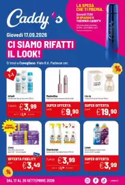 Volantino Caddy's Pagina 1: Maybelline Mascara Ciglia Sensazionali Sky High €9,90, Liu Jo Lovely Me Eau de Parfum €19,90
