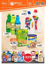 Folleto Supermercados Aquí Página 1: Micolor detergente xel €4,99, Nesquik cacao soluble €3,39