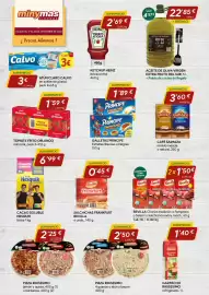 Folleto Minymas Página 1: Pizza Rikissimo 4 quesos o atún y bacon €2,50, Heinz tomato ketchup €2,69