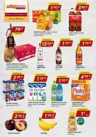 Folleto Minymas Página 2: Puleva leche calcio €1,29, Juver disfruta la fruta s/azúcar añadido €1,90