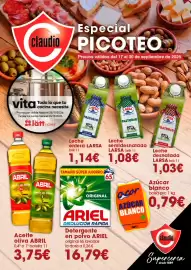 Folleto Claudio Página 1: Larsa - leche desnatada €1,03, Larsa - leche entera €1,14