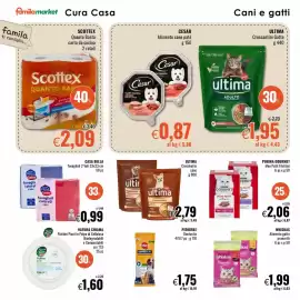 Volantino Famila Market Pagina 18: Casa Bella tovaglioli colorati €0,99, Cesar Alimento cane patè €0,87