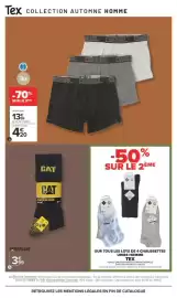 Catalogue Carrefour | TEX SPÉCIAL AUTOMNE page 9: CATERPILLAR BASIC WORK SOCKS €3,99, CASUAL Boxers €4,20