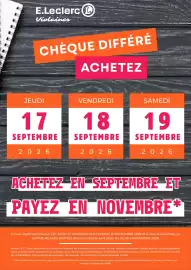 Catalogue E.Leclerc | OPERATION CHEQUE DIFFERE page 1