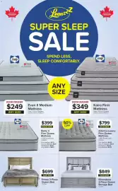 Leon's flyer Page 1: Silverstone 3-Piece Queen Storage Bed €849,00, Sealy artemis luxury firm queen mattress €799,00