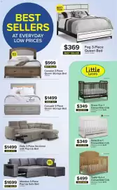 Leon's flyer Page 4: Fog 3-Piece Queen Bed €369,00, Taylor 6-in-1 Convertible Crib €499,00
