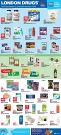 London Drugs flyer week 38 Page 1: Benylin Cough Syrup €16,99, Today by London Drugs heavy duty garbage bags €7,99