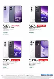 Harvey Norman catalogue week 38 Page 19: OPPO A6x 5G €257,00, OPPO Reno16 Pro 5G €1.297,00