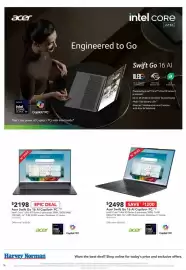 Harvey Norman catalogue week 38 Page 6: Acer Swift Go 16 AI Copilot+ PC €2.498,00, Acer Swift Go 16 AI Copilot+ PC €2.198,00