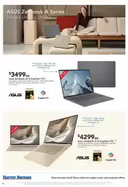 Harvey Norman catalogue week 38 Page 8: Asus Zenbook A14 Copilot+ PC €3.499,00, Asus Zenbook A16 Copilot+ PC €4.299,00