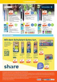 Müller Flugblatt Seite 20: Share Bleistifte €2,29, Share Kugelschreiber made by Schneider €6,49