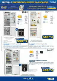 Volantino Euronics Pagina 19: Frigorifero combinato da incasso Haier €599,99, Frigorifero combinato da incasso Candy €499,99