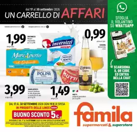 Volantino Famila Superstore Pagina 1: Invernizzi Mozarì mozzarella €1,99