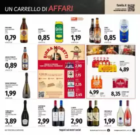 Volantino Famila Superstore Pagina 18: Borgo Imperiale Spumante Cuvée brut €1,99, Angelo Poretti birra lager 4 luppoli €0,89