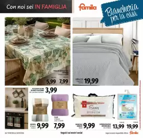 Volantino Famila Superstore Pagina 23: Plaid Maurice in flannel €7,99, Le Telerie Guanciale Memory Snowy €9,99