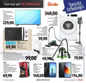 Volantino Famila Superstore Pagina 27: Lavazza tiny eco macchina caffè €69,90, LG TV 43" 43UA731C UHD 4K €229,00