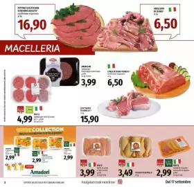 Volantino Emi Market Pagina 2: Coscianti di pollo €3,49, Fettine sceltissime di bovino adulto €16,90