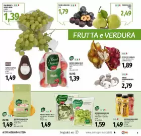 Volantino Emi Market Pagina 3: Ortoromi Insal'arte Estratti di frutta assortita €1,49, Funghi champignon medi €2,79