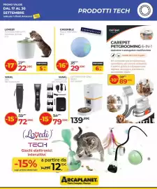 Volantino Arcaplanet Pagina 29: Distributore cibo Risto Pet Smart €139,99, Wahl Rex set tosatura €72,99