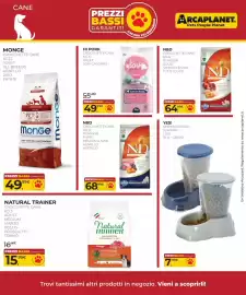 Volantino Arcaplanet Pagina 37: Dispenser cibo summer €7,99, Monge Natural Superpremium Lamb with Rice and Potatoes €49,99