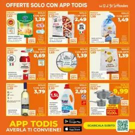 Volantino Todis Pagina 11: Passata di pomodoro Gran Selezione €0,69, Re di Tonno Pinna Gialla all'olio di oliva €1,39