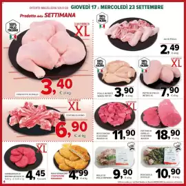 Volantino Todis Pagina 4: Bocconcini di bovino adulto XL €11,90, Petto di pollo intero XL €7,90