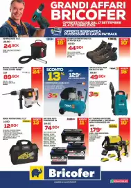 Volantino Bricofer Pagina 3: Idropulitrice Dora Baltea 110 Bar Newton €49,90, Compressore ad aria 50 lt Newton €129,00