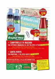 Volantino Risparmio Supermercati Pagina 8: Felce Azzurra Bagno Schiuma €1,99, RT Tonno al naturale €1,99