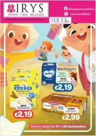 Volantino Irys Pagina 1: Plasmon 4 Frutti €2,99, Nestlé mio merenda latte €2,19