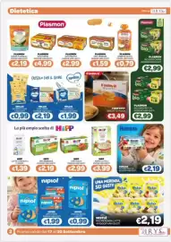 Volantino Irys Pagina 2: Plasmon bio omo frutta €2,99, Hipp pappa lattea €3,99
