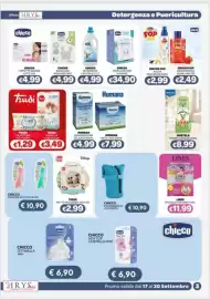 Volantino Irys Pagina 3: Chicco Bavaglino Monouso €4,99, Trudi salviettine €1,29