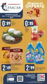 Volantino Gruppo Pascar Pagina 1: Ace Detersivo liquido lavatrice €2,99, Valfrutta passata pomodoro al vapore €0,85