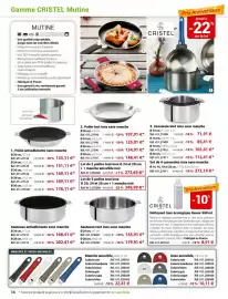 Catalogue Mathon page 14: Sauteuse antiadhérente sans manche €166,41, CRISTEL Nettoyant inox écologique Renox €8,91