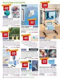 Catalogue Mathon page 38: WENKO Séchoir à petit linge en inox €14,94, WENKO Magie-Tapis €11,24