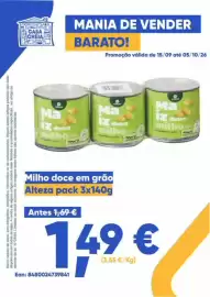 Folheto Casa Cheia Página 5: Milho doce em grão Alteza pack 3x140g €1,49