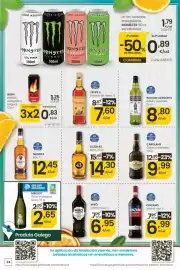 Folleto Eroski Página 24: Felipe II Brandy de Jerez €7,60, Licor 43 €14,30