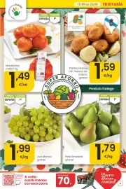 Folleto Eroski Página 3: Mandarina malla €1,49, Patata blanca i.x.p. pataca de galicia granel €1,59