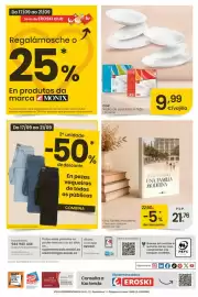 Folleto Eroski Página 39: Julia Navarro una familia moderna €21,76, COK vajilla de opal Elba o Titán €9,99