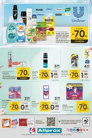 Folleto Aliprox Página 8: Evax - protegeslip maxiplus €2,99, Gillette - gel de afeitar sensitive €3,65