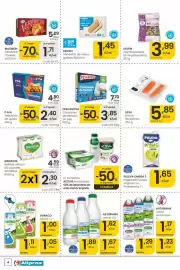 Folleto Aliprox Página 4: Eroski sándwich de nata y galleta €1,45, Pescanova corazones de merluza sin piel €3,85