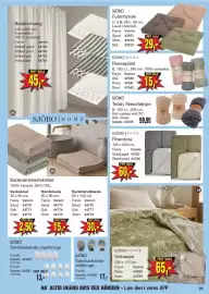 Harald Nyborg tilbudsavis uge 38 Side 35: Sjöbo home fiberdyne €60,00, Sjöbo teddy fleecetæppe €59,95