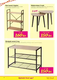 Hi five tilbudsavis uge 38 Side 4: Reol metal 3 hylder €160,00, Sidebordsæt 2-pak €150,00