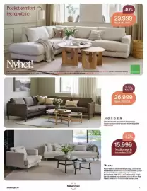 Møbelringen kundeavis Side 9: Scapa Kos 3-seter XL tekstil Hevre light beige, chrome ben €15.999,00