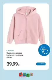 Smyk gazetka Strona 3: Bluza dziewczęca z kapturem rozpinana różowa Cool Club €39,99