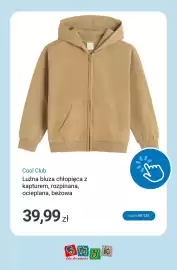 Smyk gazetka Strona 5: Luźna bluza chłopięca z kapturem rozpinana ocieplana beżowa Cool Club €39,99