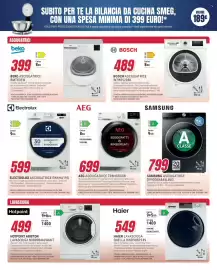 Volantino Trony Pagina 10: Bosch asciugatrice WTH85208II €489,00, Haier lavasciuga snella €549,00