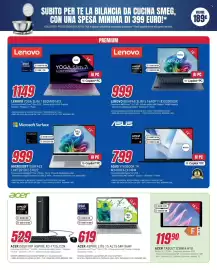 Volantino Trony Pagina 27: Lenovo Ideapad Slim 5 €999,00, ASUS VIVOBOK 14 €799,00