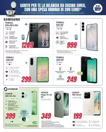 Volantino Trony Pagina 32: Galaxy A56 5G €299,00, Honor 400 Smart €199,00