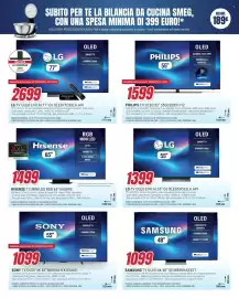 Volantino Trony Pagina 4: Hisense TV MINILED RGB 65" 65UR9S €1.499,00, LG TV OLED EVO AI 55" C6 €1.399,00
